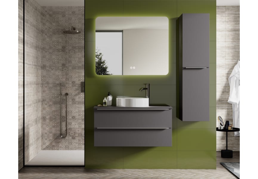 Coycama Landes meuble de salle de bain en bois avec plan de toilette en bois principal 1