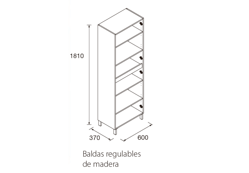 Colonne de salle de bains Infinity Salgar croquis 2