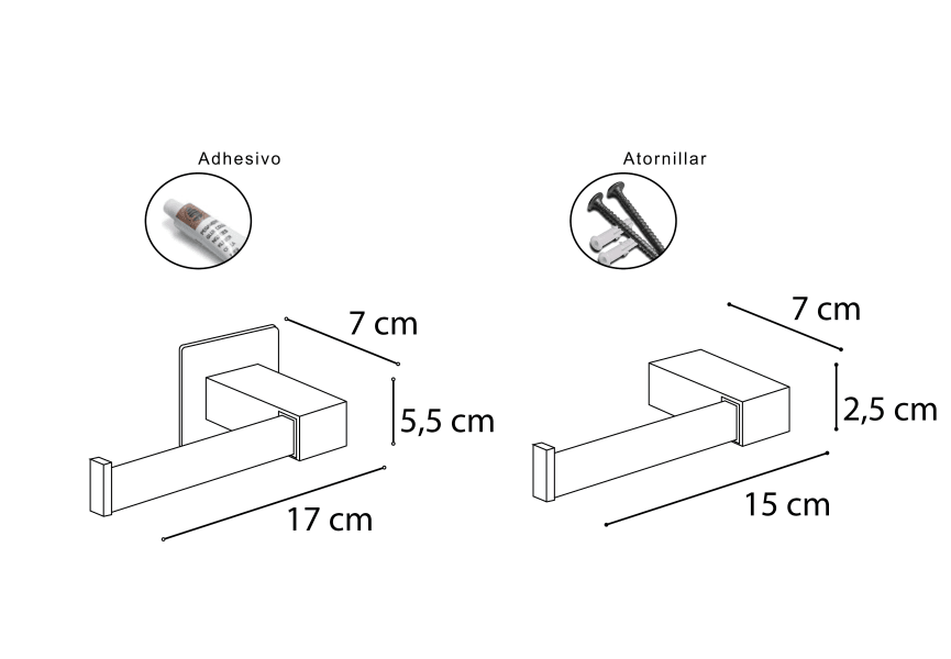 Porte-rouleau de papier hygiénique Link/Top Mediterránea de baño croquis 2
