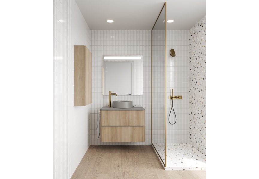 Meuble de salle de bains avec plan de toilette en résine arena Dai Top Royo principal 5