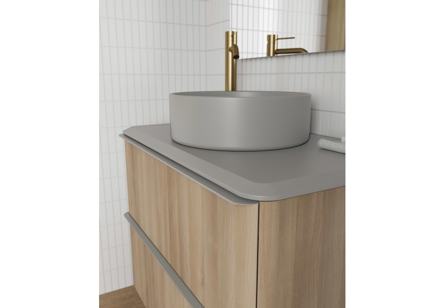 Meuble de salle de bains avec plan de toilette en résine arena Dai Top Royo détail 8