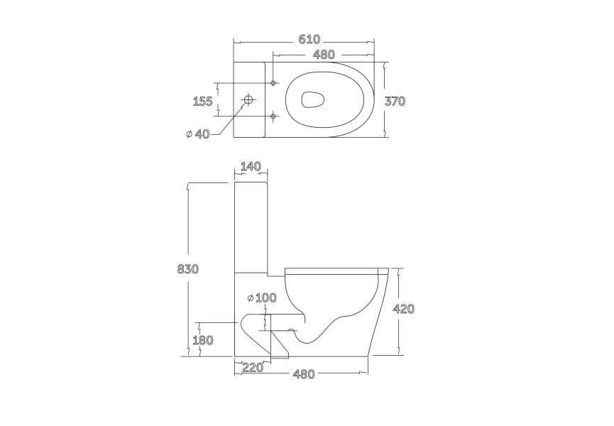 Toilette Bruntec Roundy croquis 6
