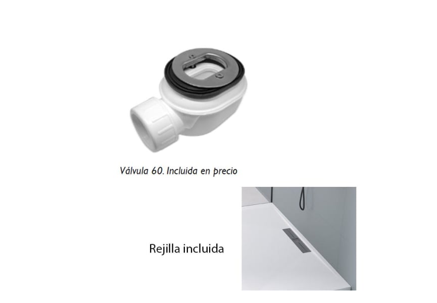 Receveur de douche en résine Design Tiden Bruntec croquis 6