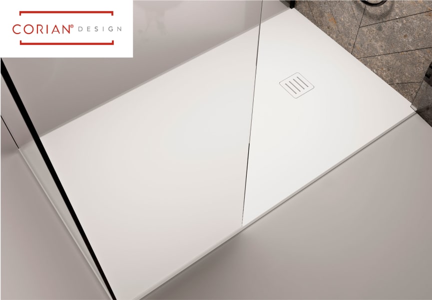 Receveur de douche en Solid Surface Corian DuPont Antares Hidronatur environnement 1