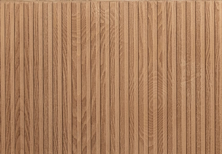 Meuble de salle de bain 100 cm en bois massif de frêne avec plan de toilette en bois Evo Curve Bruntec détail 6