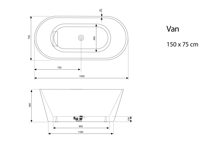 Baignoire autoportante Van Baños 10 croquis 11