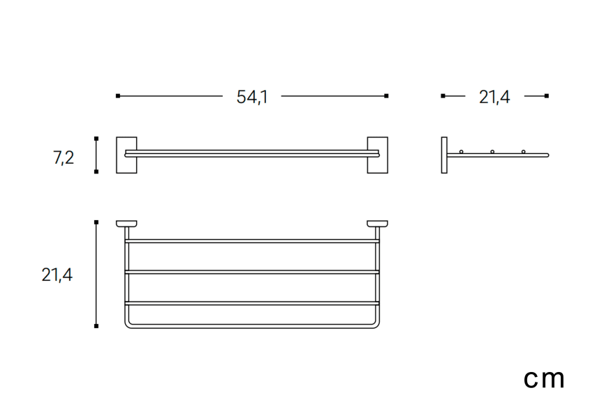 Prochain porte-serviettes de salle de bain Next Cosmic croquis 4