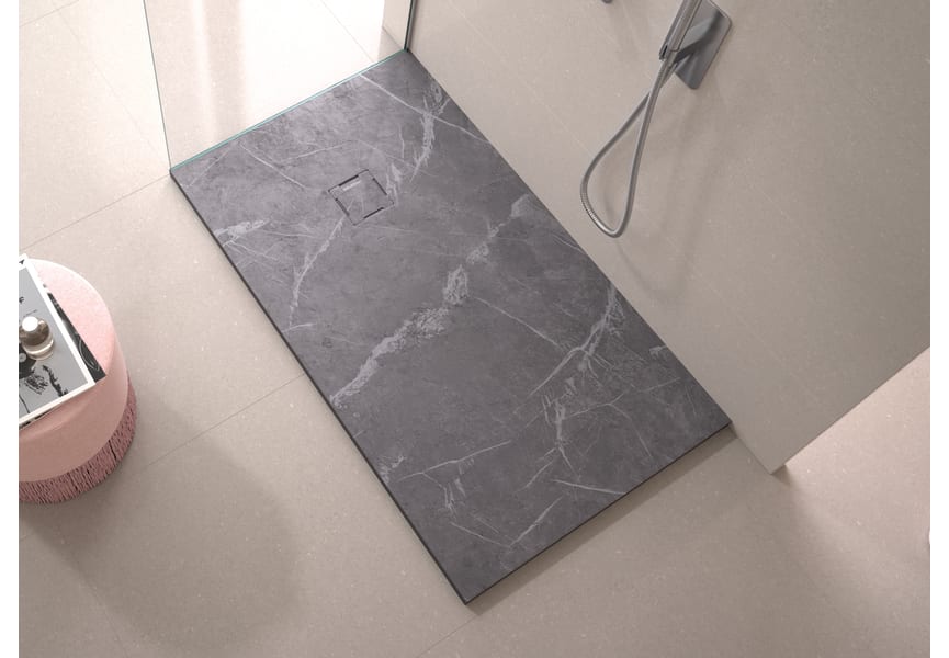 Receveurs de douche en résine décorés avec Stone 3D Bruntec Marble option 14