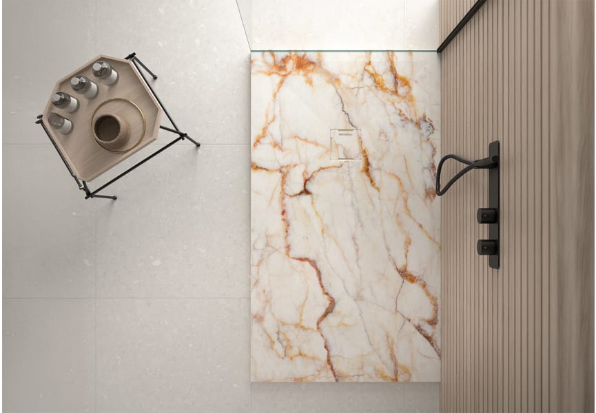 Receveurs de douche en résine décorés Stone 3D Marbre Bruntec option 16