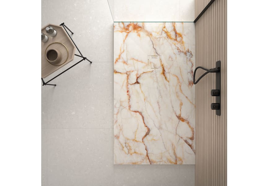 Receveurs de douche en résine décorés avec Stone 3D Bruntec Marble option 17