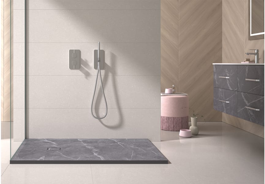 Receveurs de douche en résine décorés Stone 3D Marbre Bruntec environnement 10