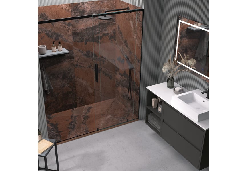 Receveurs de douche en résine décorés Stone 3D Marbre Bruntec environnement 5