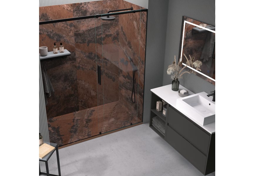 Receveurs de douche en résine décorés avec Stone 3D Bruntec Marble environnement 5