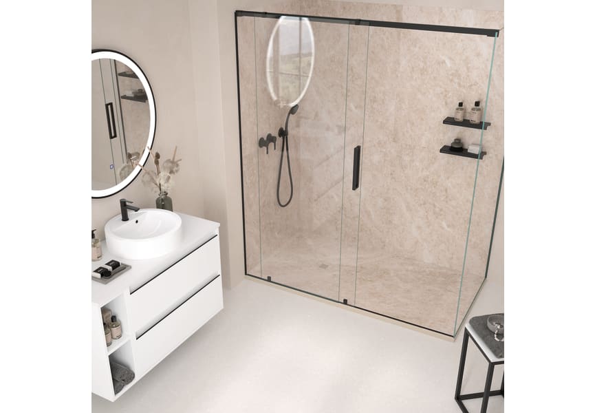 Receveurs de douche en résine décorés avec Stone 3D Bruntec Marble environnement 8