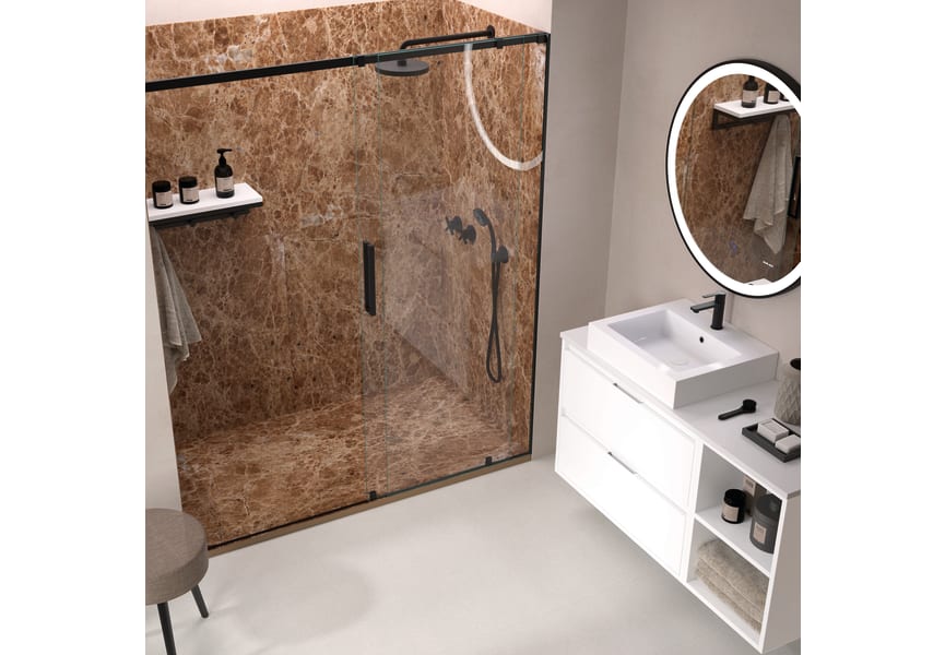 Receveurs de douche en résine décorés Stone 3D Marbre Bruntec environnement 9