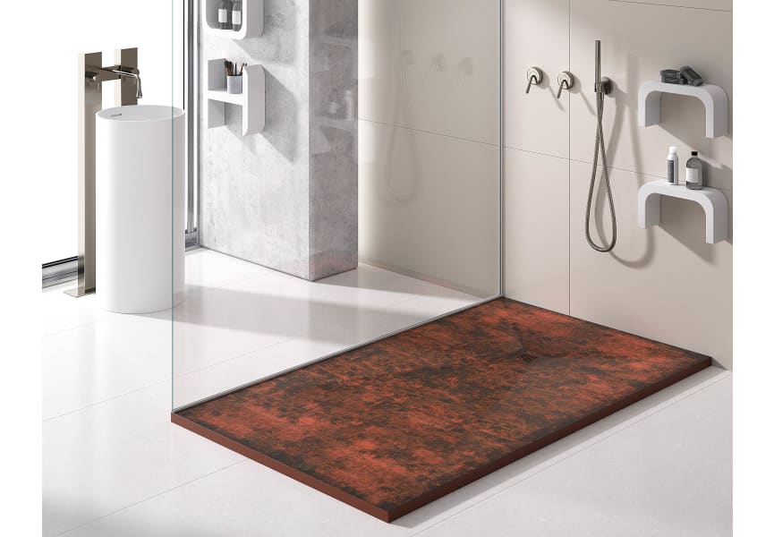 Receveurs de douche en résine décorés avec Stone 3D Bruntec Marble environnement 4