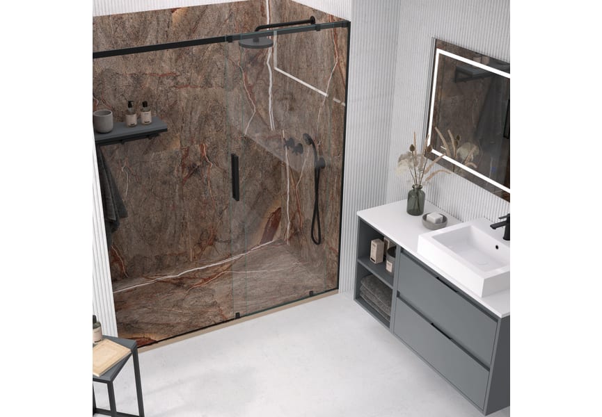 Receveurs de douche en résine décorés avec Stone 3D Bruntec Marble environnement 11