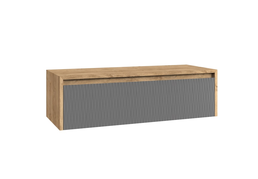 Meuble de salle de bains Lambda avec plan de toilette en bois Coycama principal 5