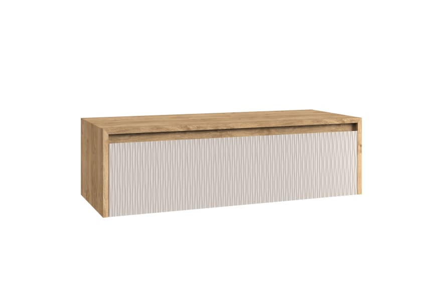 Meuble de salle de bains Lambda avec plan de toilette en bois Coycama principal 7