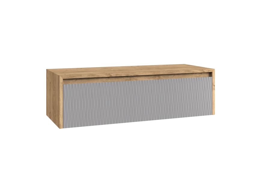 Meuble de salle de bains Lambda avec plan de toilette en bois Coycama principal 12