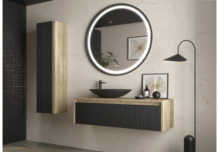 Meuble de salle de bains Lambda avec plan de toilette en bois Coycama principal 0