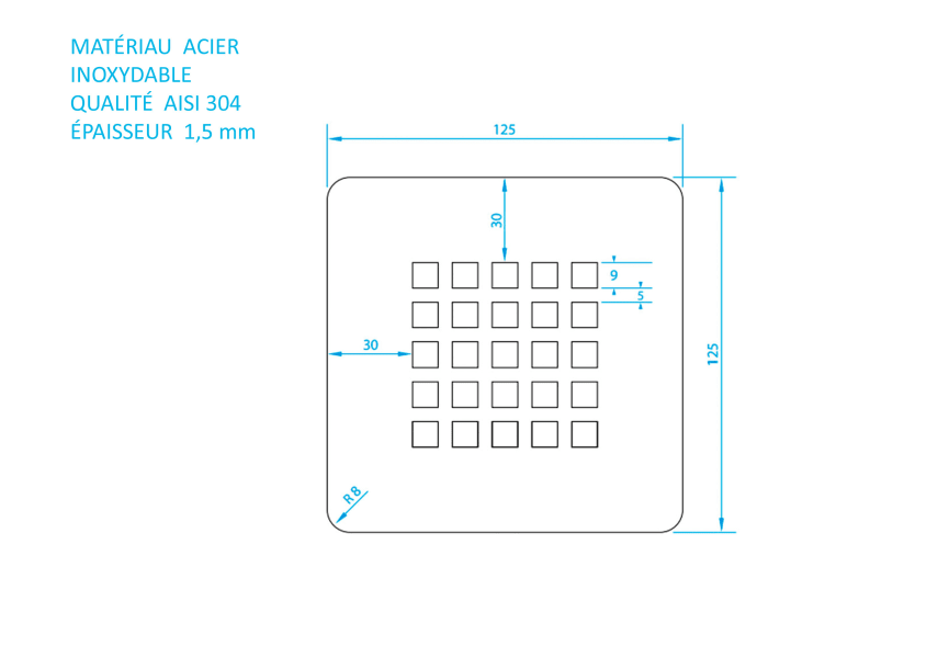 Receveur de douche Amazonia de Bruntec croquis 11