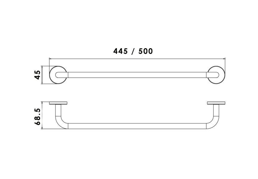Porte-serviettes de salle de bains Pure Medimex croquis 9