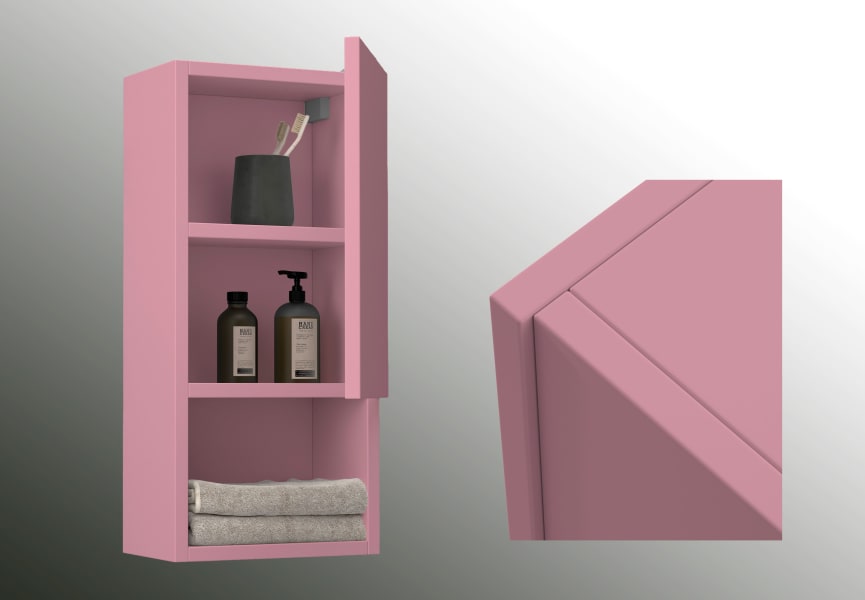 Colonne de salle de bain Lia Bruntec avec 1 porte et étagère environnement 15