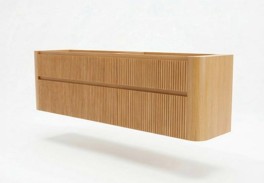 Ensemble de meuble de salle de bains avec lavabo en Solid Surface « Duna » de Bruntec principal 1