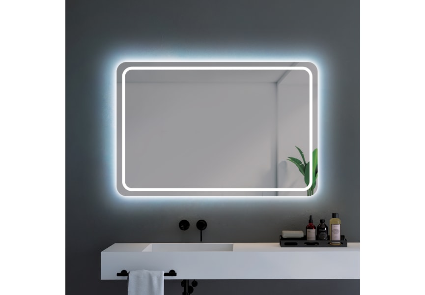 Miroir de salle de bain avec éclairage LED Grecia Ledimex principal 2