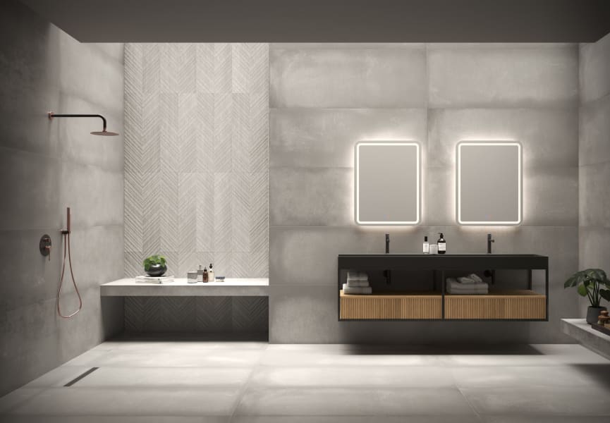 Miroir de salle de bain avec éclairage LED Grecia Ledimex environnement 8