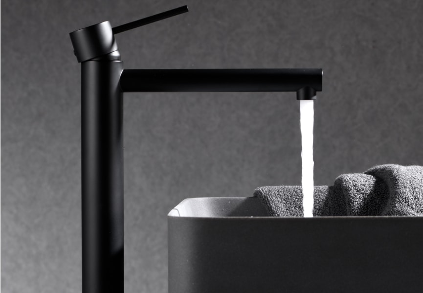 Milos Imex robinet de lavabo à bec haut + pack de bondes click-clack environnement 5