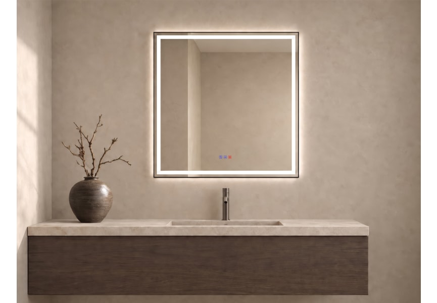 Miroir de salle de bains avec l'éclairage LED Orion Bruntec principal 2