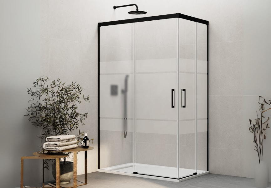 Paroi de douche noire Basic GME principal 1