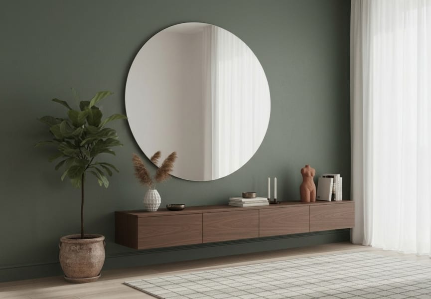 Bruntec Miroir de salle de bains Round principal 1