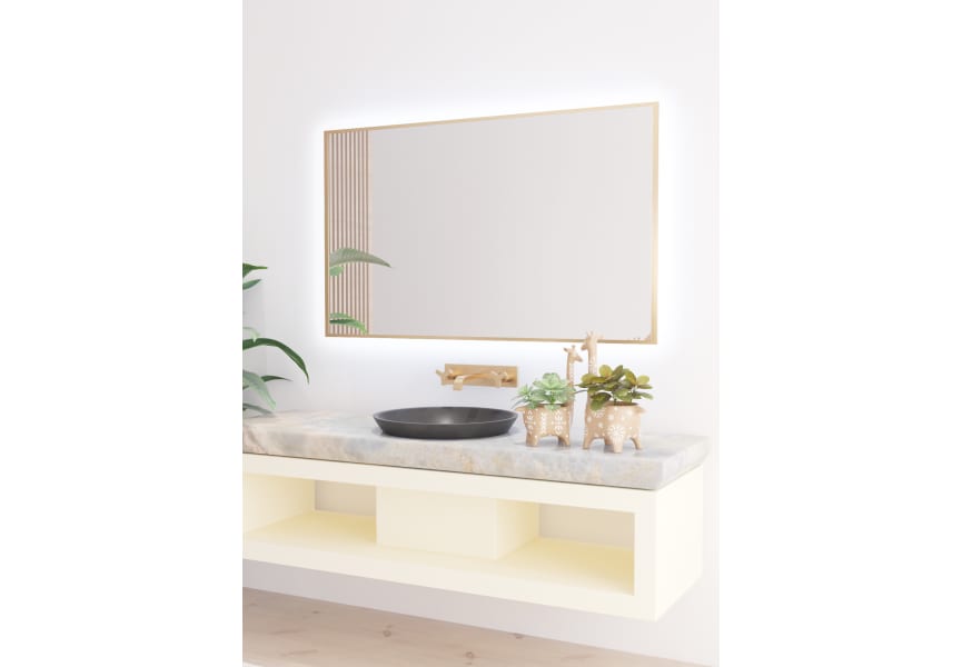 Bruntec Omega Miroir de salle de bain avec éclairage LED principal 1