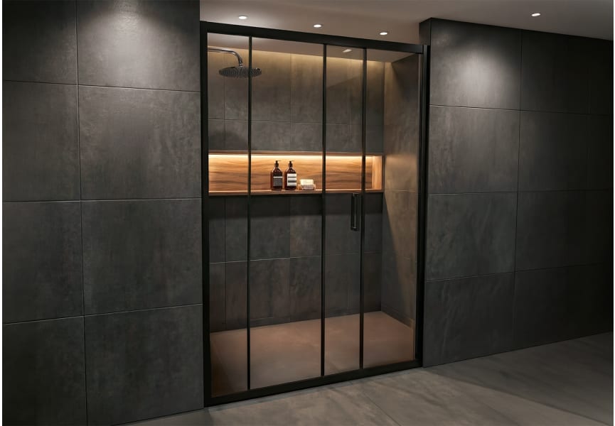 Paroi de douche profil noir Sabik Bruntec environnement 7