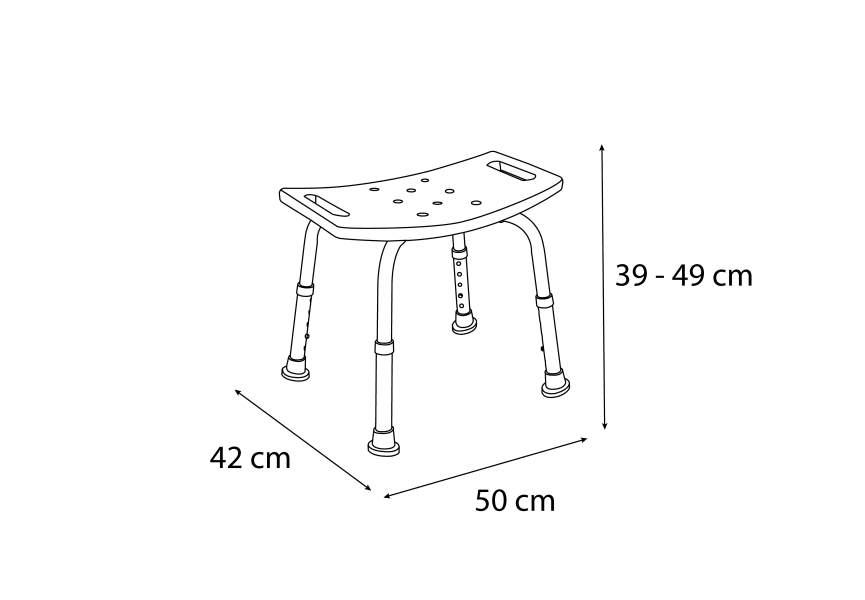 Tabouret de bain Bruntec 108 croquis 1