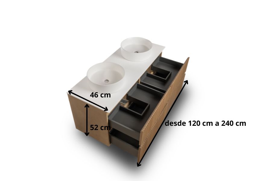 Meubles de salle de bains en bois massif rainuré Alpes 9 Bruntec croquis 8