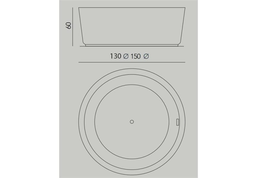 Baignoire autoportante Keta de baños 10 croquis 3