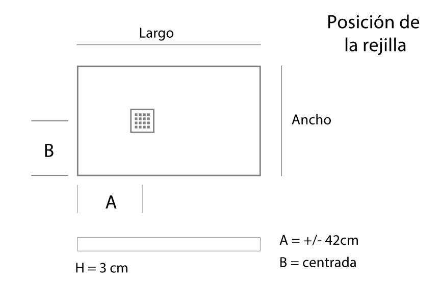 Receveur de douche en résine Liso Doccia croquis 11