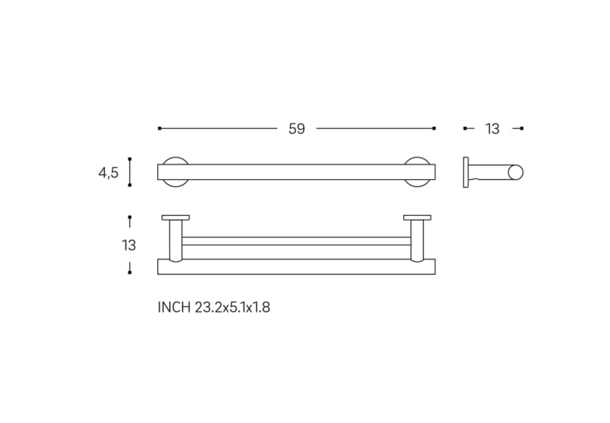 Radiateur sèche-serviettes double Architect de Cosmic croquis 8