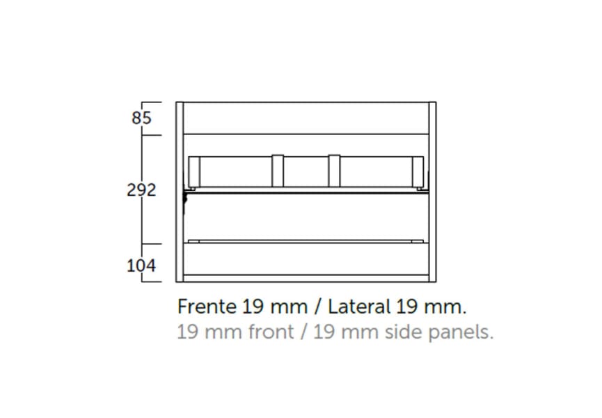 Meuble de salle de bains Landes avec plan de toilette en bois Coycama croquis 6