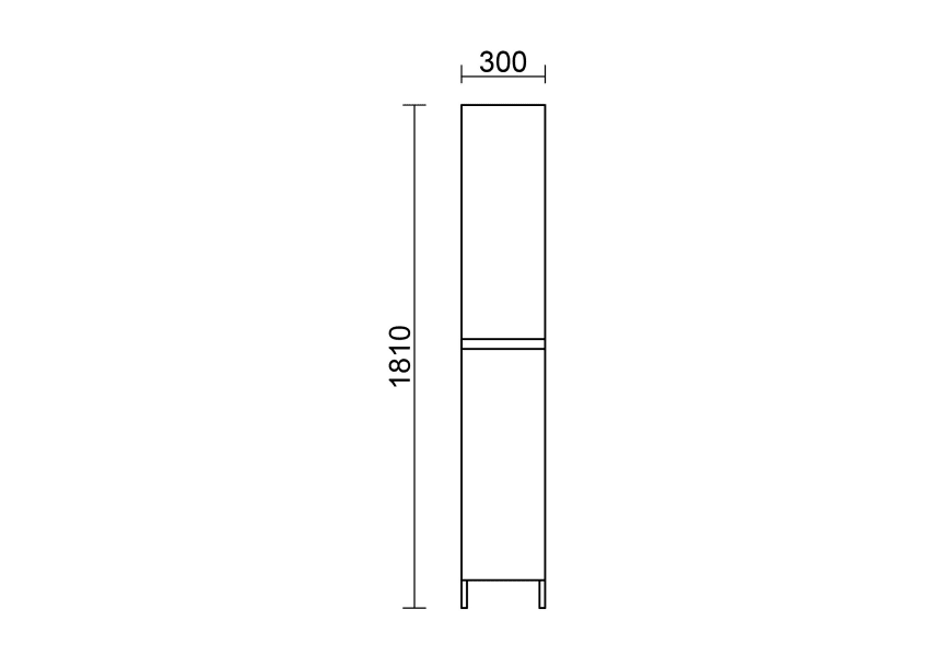 Colonne de salle de bains Infinity Salgar croquis 3