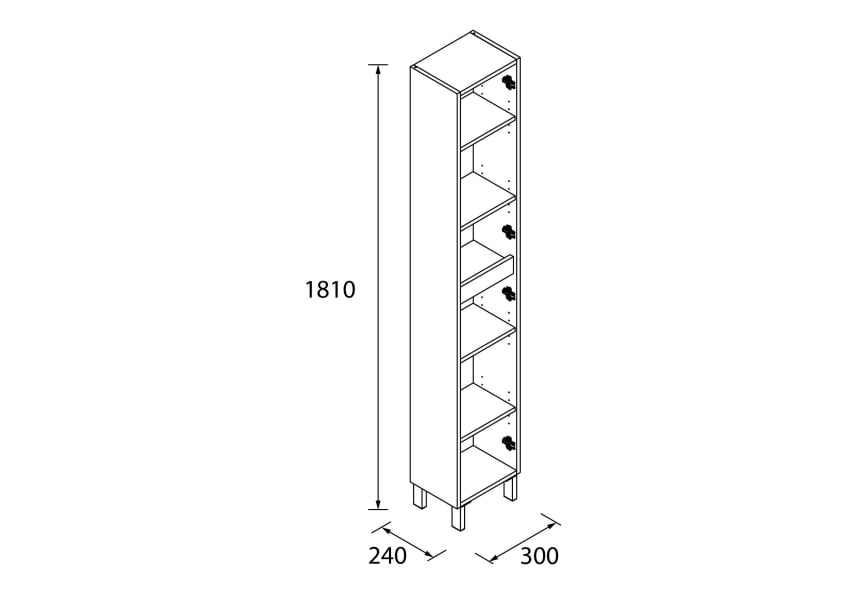 Colonne de salle de bains Infinity Salgar détail 4