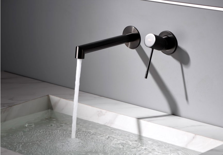 Robinet de lavabo encastré Line + bonde click-clack Pack environnement 8