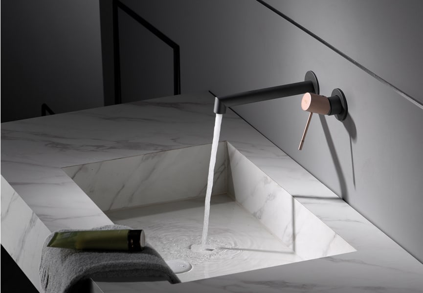 Robinet de lavabo encastré Line + bonde click-clack Pack environnement 9