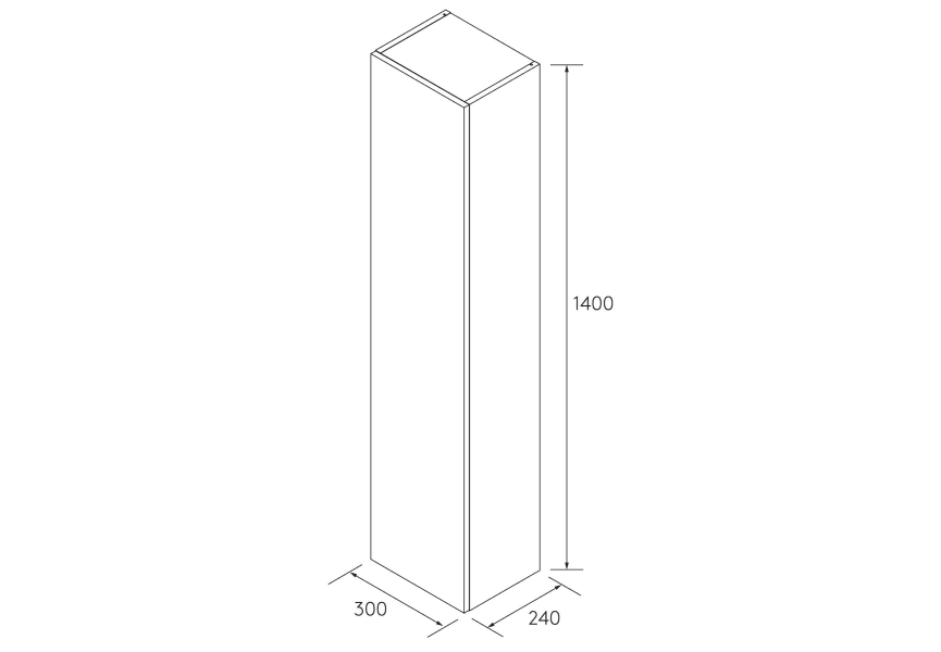 Colonne de salle de bains Bequia Salgar croquis 13