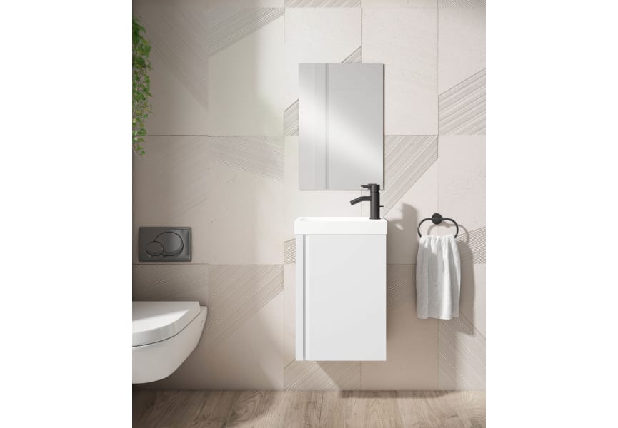 Ensemble complet de meubles de salle de bains à faible profondeur 22 cm Lagos Visobath principal 2
