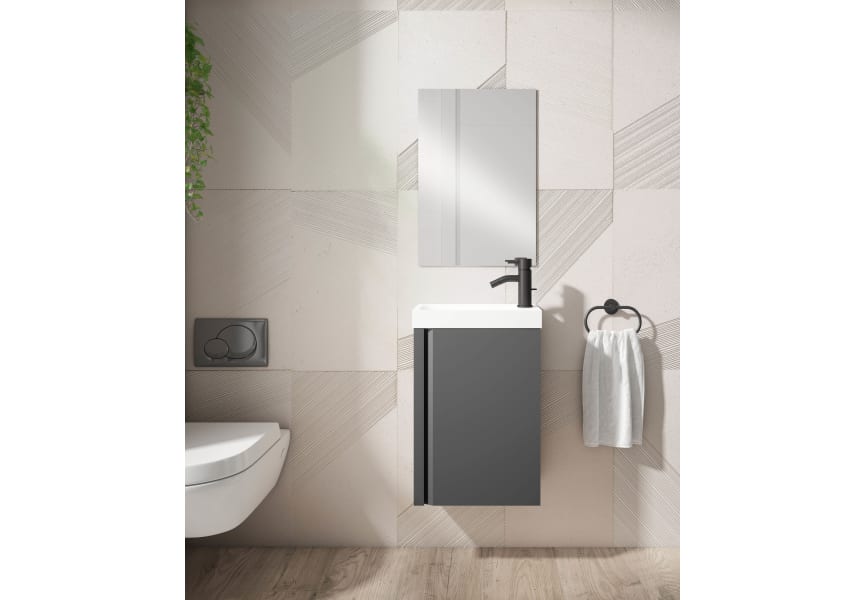 Ensemble complet de meubles de salle de bains à faible profondeur 22 cm Lagos Visobath principal 3